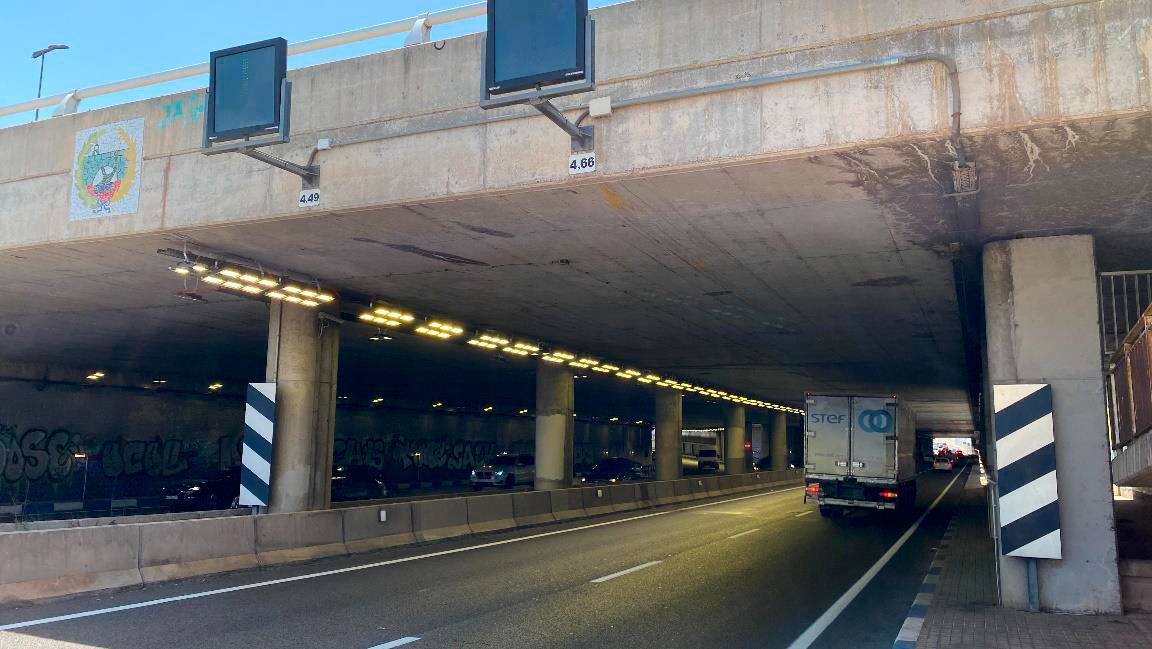 Aspecto del paso inferior, con las obras ya acabadas